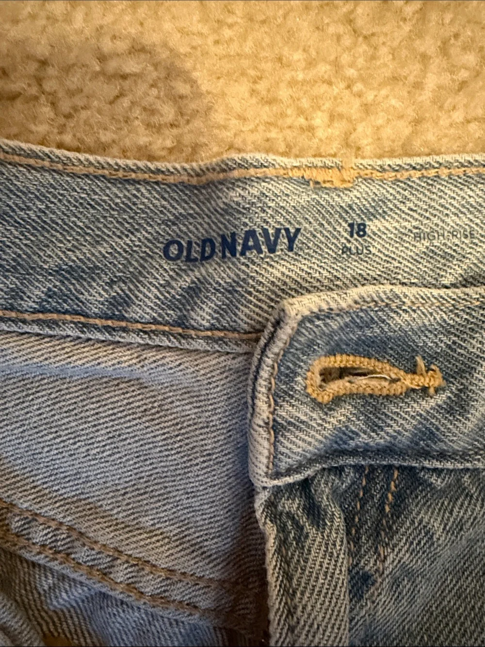 Old Navy Light Blue Distressed Denim Cutoff Shorts